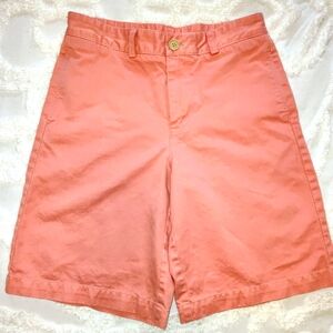 Vineyard Vines Performance Boys Salmon Pink Red Club Chino Shorts Size 16